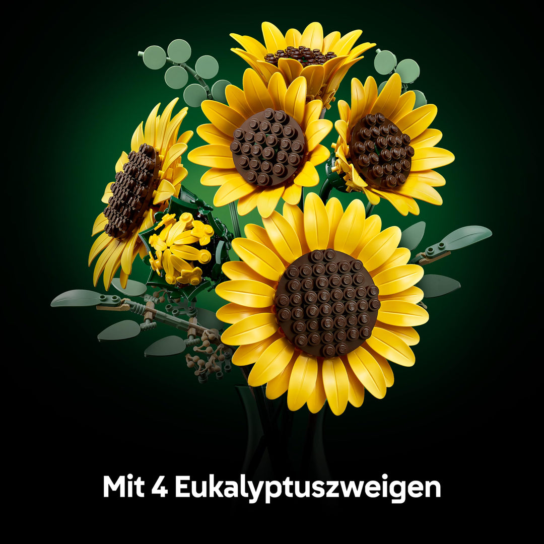 Klemmbausteine Sonnenblumenstrauss 686 Teile mit Eukalyptus Deko - Bild 6
