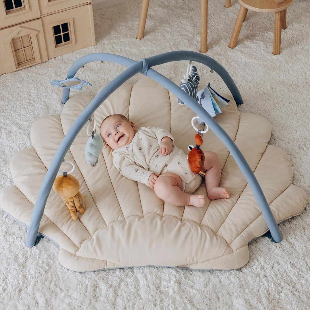 Spielbogen Baby mit Krabbeldecke Boho-Ozean 103x96cm 6 Spielzeuge - Bild 2