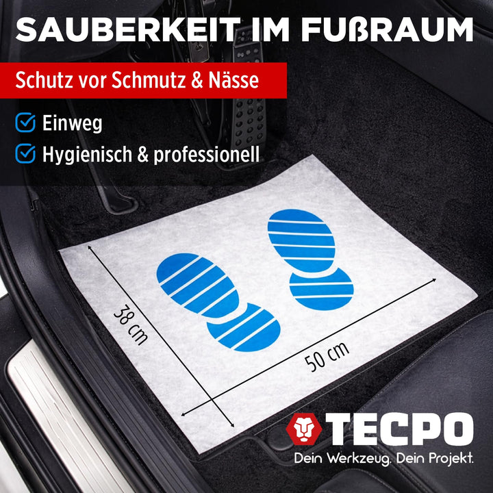 Einweg-Fussmatten Auto 500 Stück 500x380 mm Fußraumschutz - Bild 3