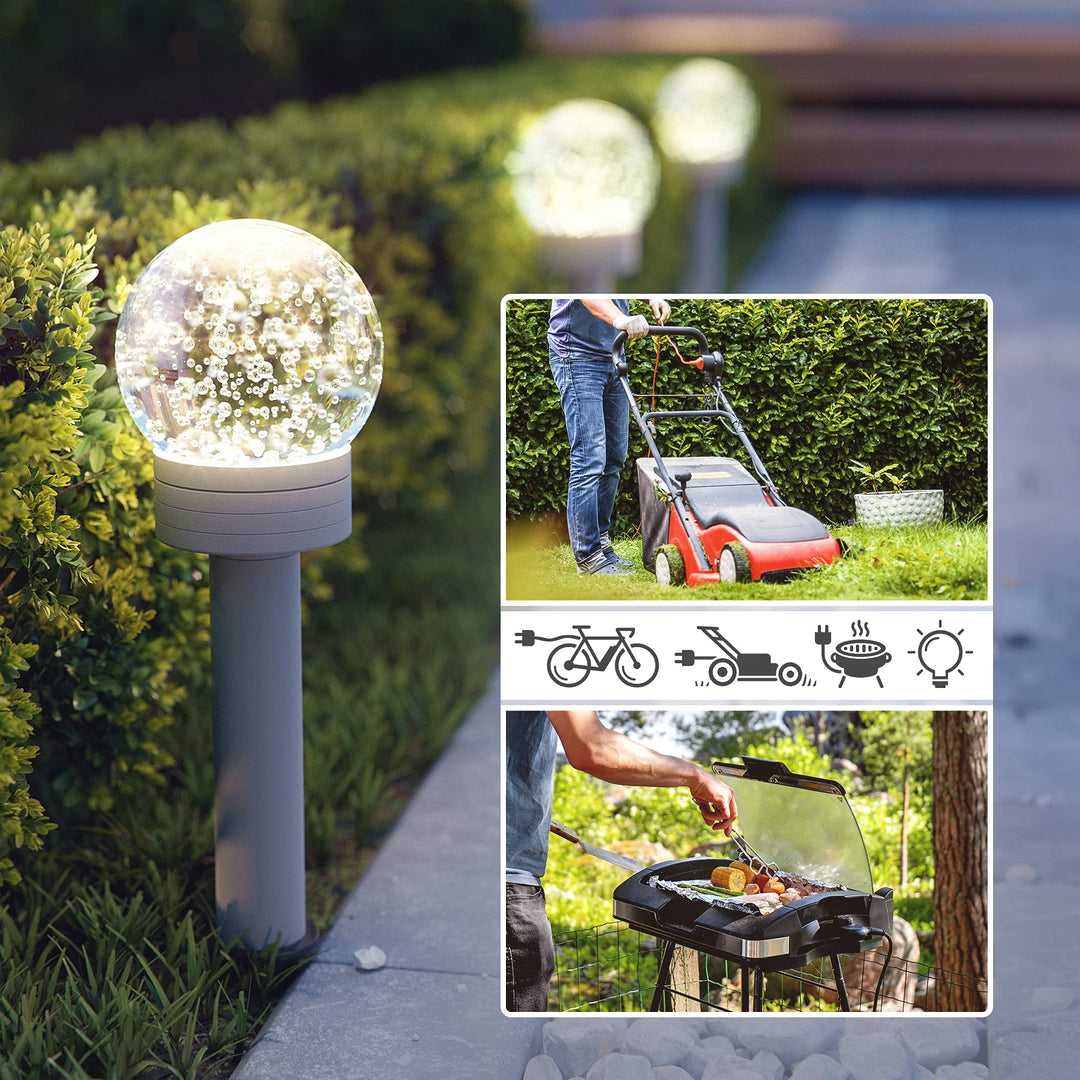 Gartensteckdosen-Säule Edelstahl 2-fach IP44 mit Erdspieß 27cm - Bild 5
