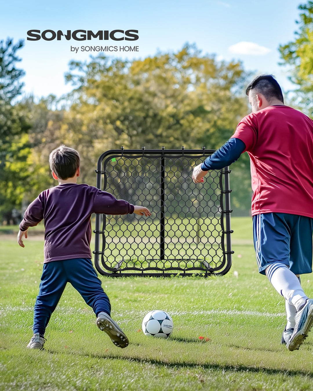 Fussball-Rebounder klappbar Stahl 7 Winkel für Garten und Park - Bild 2