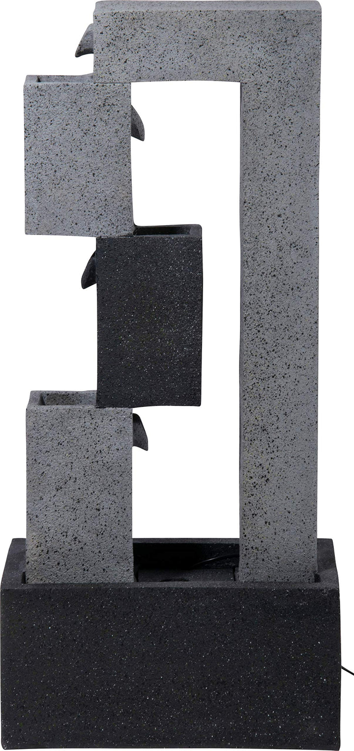 Gartenbrunnen Mars mit LED Polyresin Steinoptik 90,5 cm Outdoor
