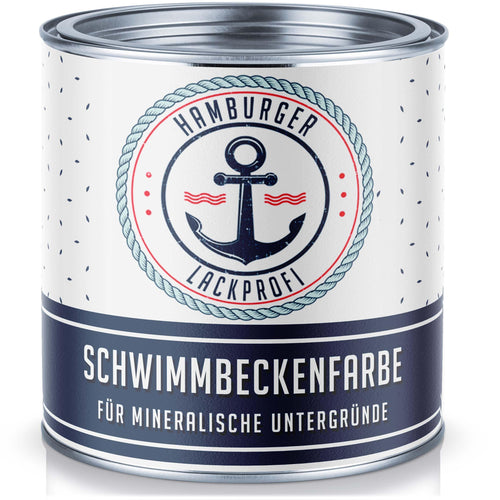 Schwimmbeckenfarbe Seidenmatt Verkehrsblau RAL 5017 Beton 30 kg