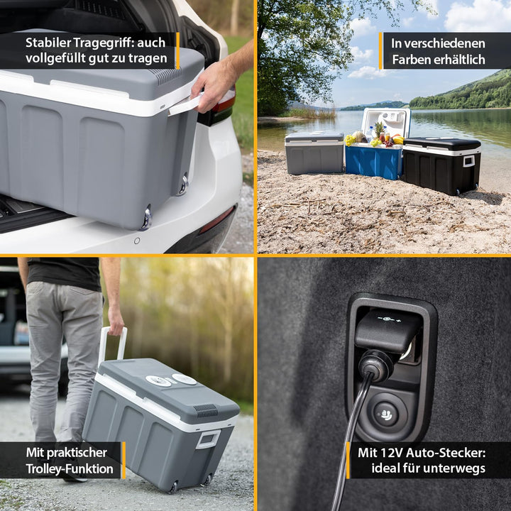 Elektrische Kühlbox 45L 12V/230V mit Rollen, kühlt &amp; wärmt - Bild 4