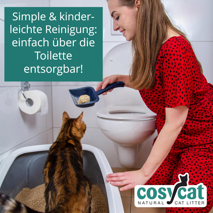 Katzenstreu aus Holz klumpend fein 4x10l toilettenspülbar - Bild 3