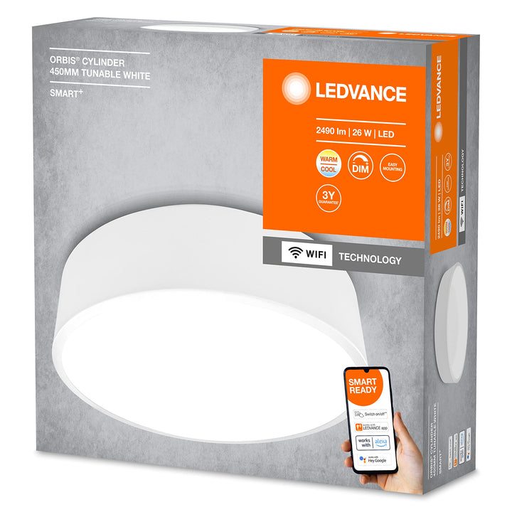 Smarte LED Deckenleuchte Weiss 450mm Tunable White dimmbar - Bild 2