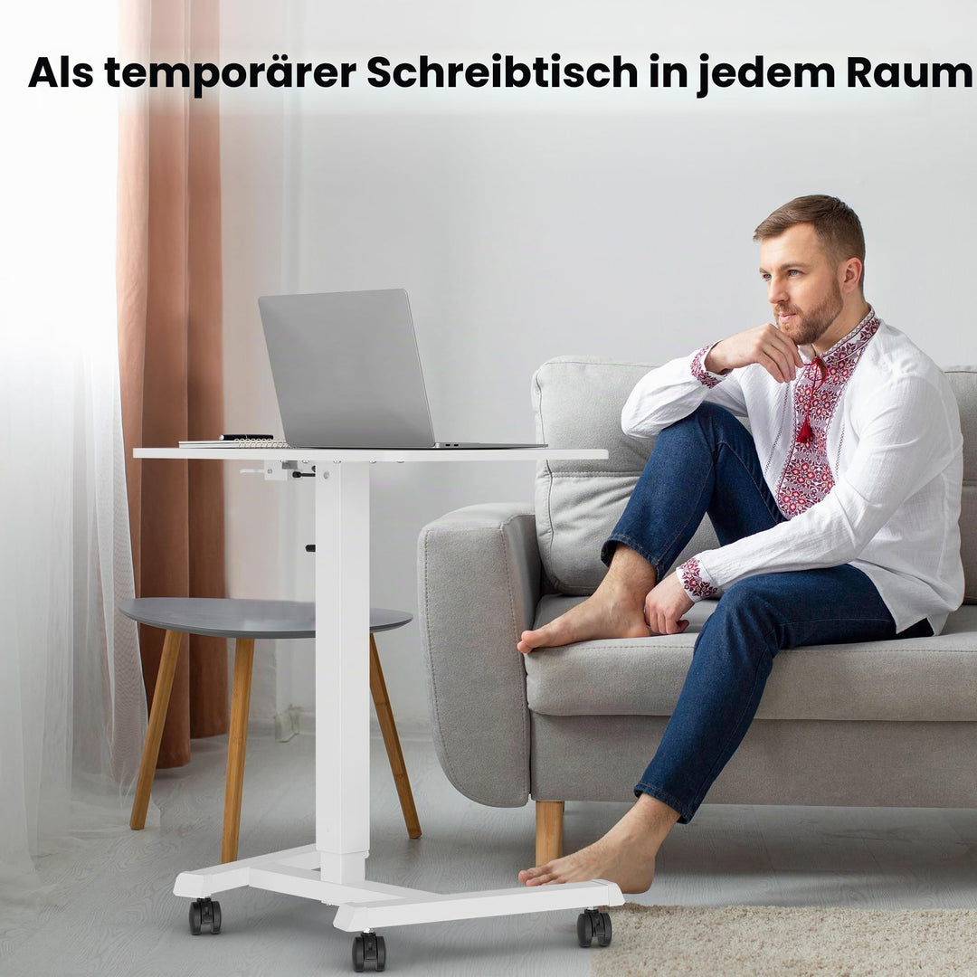 Mobiler Stehtisch höhenverstellbar 65x45cm mit Rollen bis 15kg - Bild 7