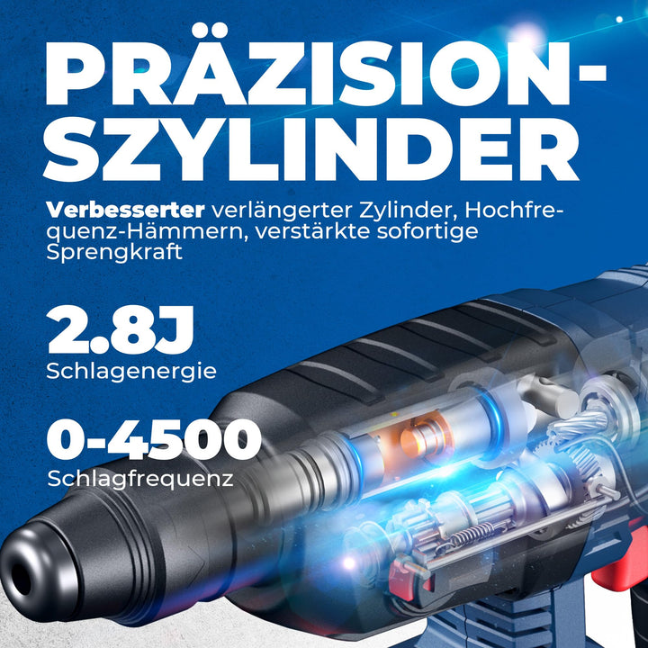 Akku-Bohrhammer 20V SDS-Plus 4-in-1 mit 2,8 J Schlagenergie - Bild 3