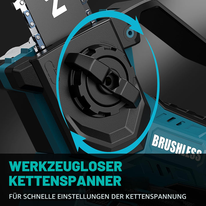 Akku-Kettensäge 2-in-1 bürstenlos 6+8 Zoll für Makita 18V - Bild 6