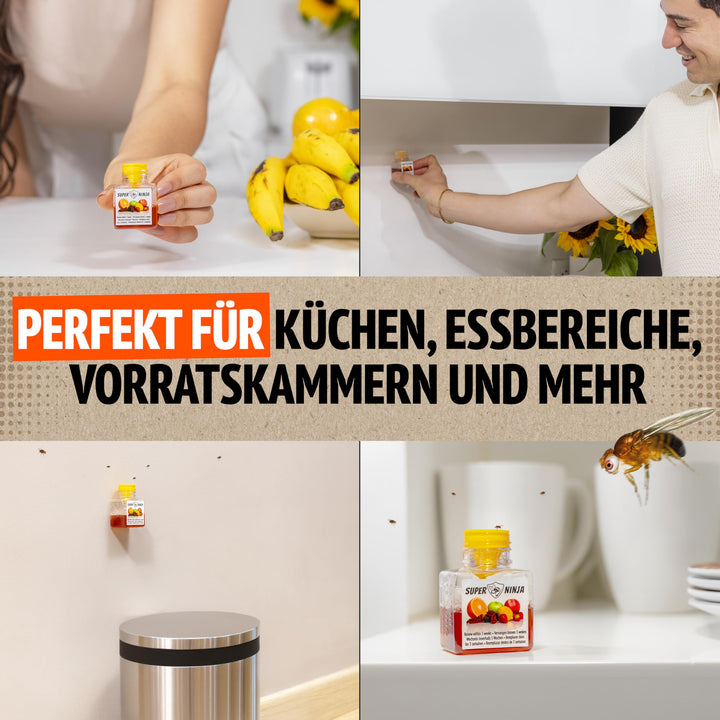 Fruchtfliegenfalle mit Flüssigköder 12er-Pack für Küche - Bild 4