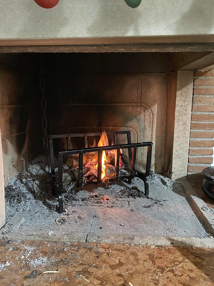 Holzrost Eisen für Kamin und Grill 40x20x28 cm schwarz - Bild 4
