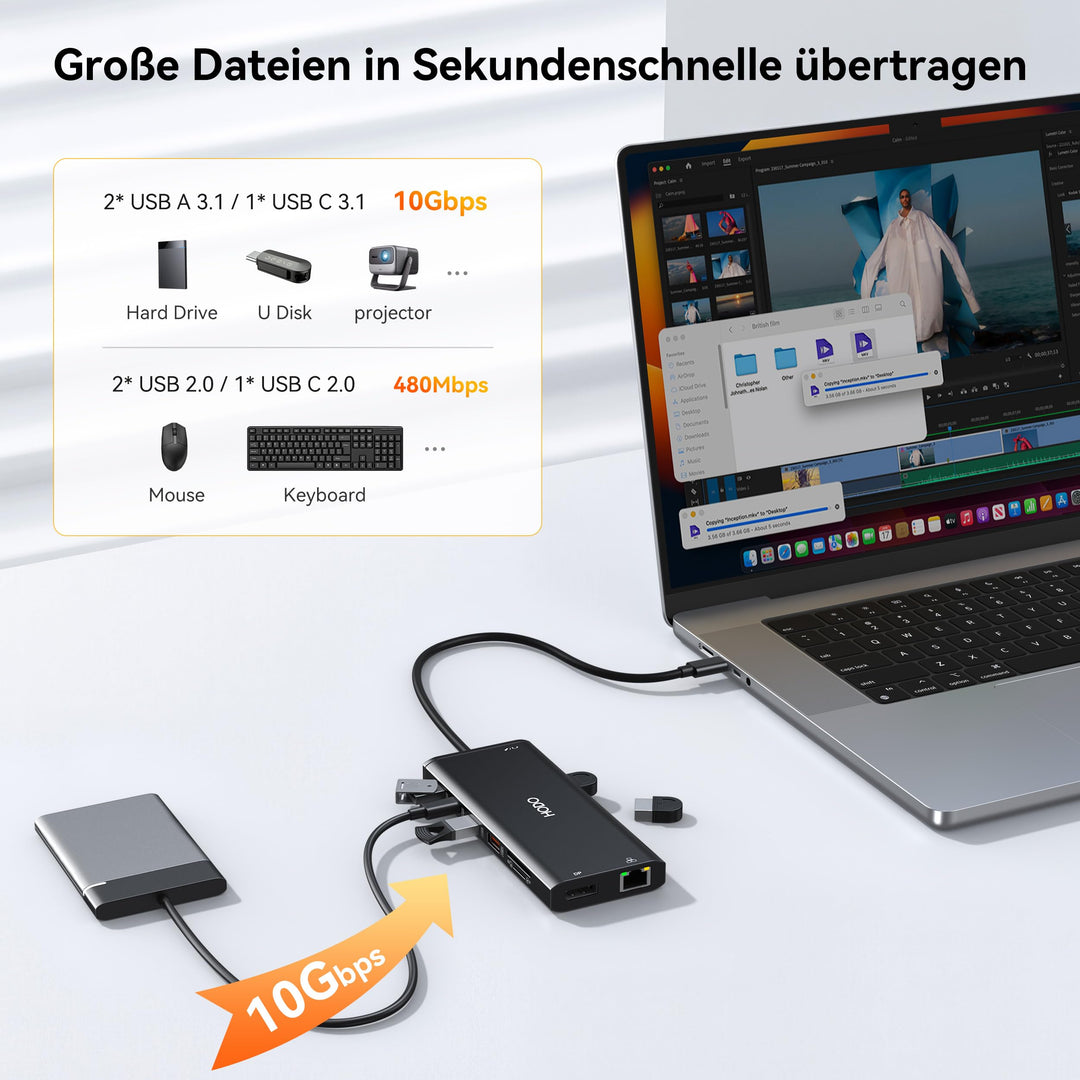 Dockingstation USB-C 14-in-1 Triple Display 4K mit 100W PD - Bild 5