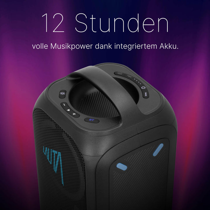 Bluetooth Partybox 80W RMS 103dB mit LED-Lichtshow und IPX4-Schutz - Bild 5