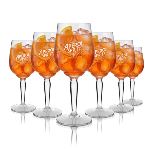 Aperol Spritz Cocktailgläser Gastro-Qualität 6er-Set geeicht