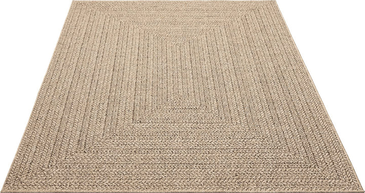 Outdoor Teppich Jute-Look 160x230 cm wetterfest für Balkon Terrasse - Bild 3