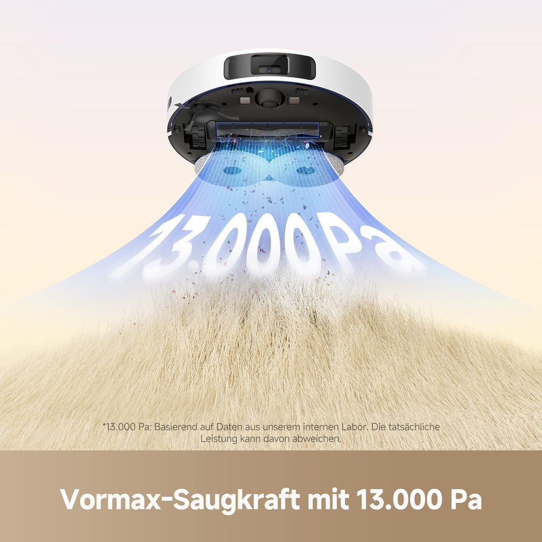 Saugroboter mit Wischfunktion 13.000 Pa Saugkraft für Teppich &amp; Hartboden - Bild 2