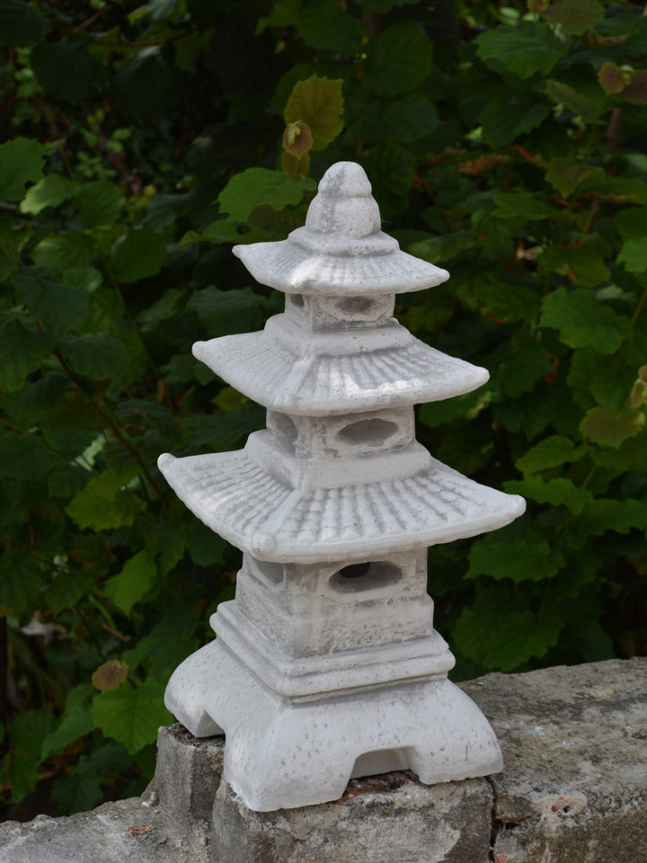 Japanische Steinlaterne Pagode Steinguss 47 cm frostsicher Grau - Bild 7