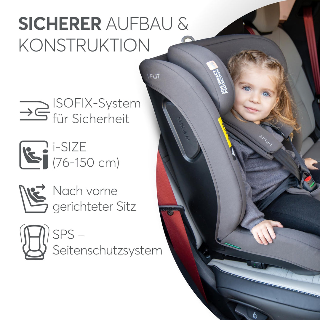 Kindersitz i-Size ISOFIX 9-36 kg Gruppe 1/2/3 Armeegrün - Bild 8