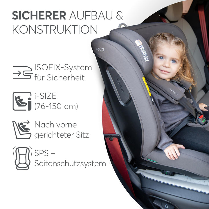 Kindersitz i-Size ISOFIX 9-36 kg Gruppe 1/2/3 Armeegrün - Bild 8
