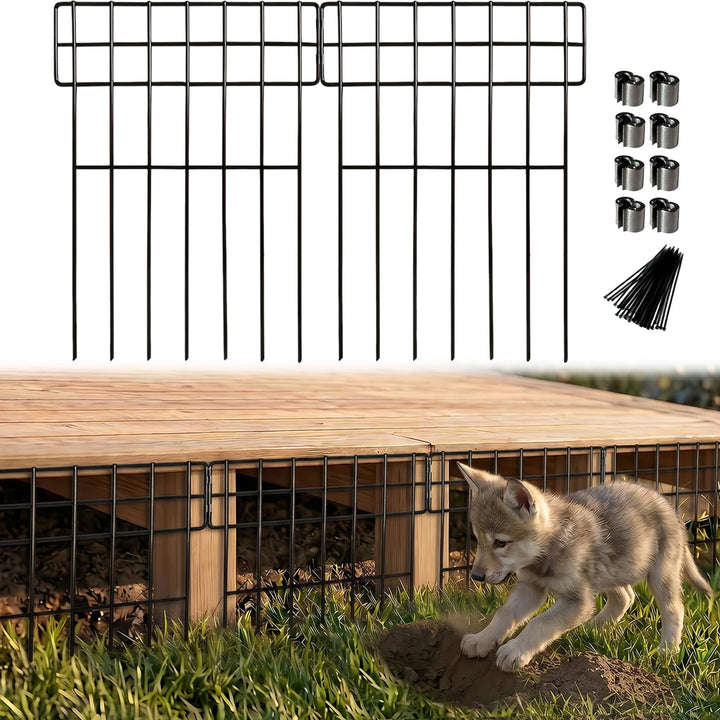 Metall-Gartenzaun Schwarz 25 Paneele 8,2 m Tierbarriere