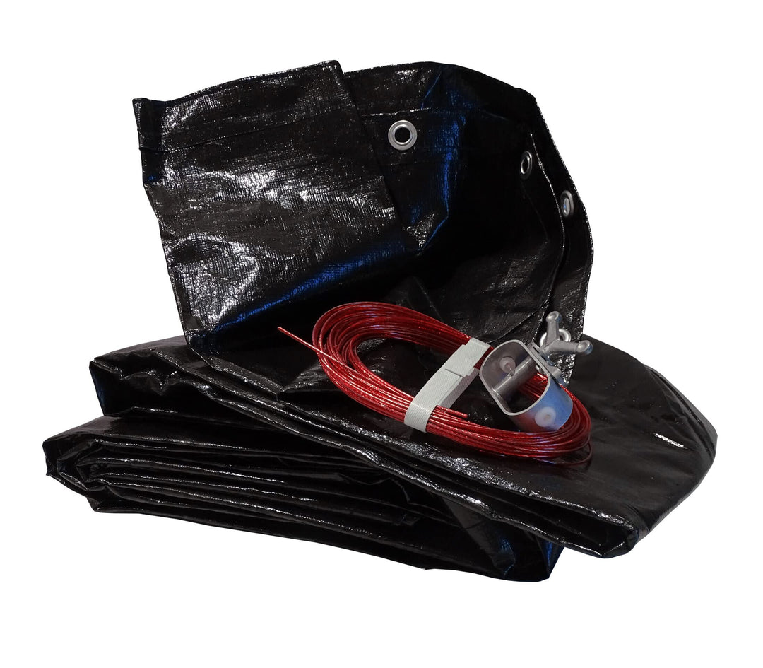 Pool-Solarabdeckplane Rund 680 cm PE für Pools 550–600 cm schwarz - Bild 8