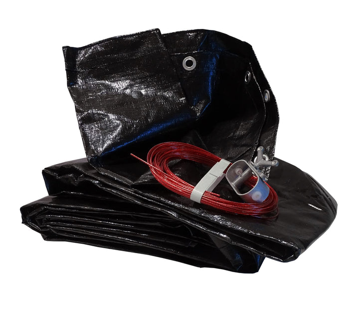 Pool-Solarabdeckplane Rund 680 cm PE für Pools 550–600 cm schwarz - Bild 8