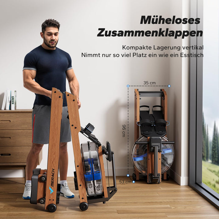 Wasser-Rudergerät Holz klappbar 180 kg Tragkraft mit APP - Bild 3