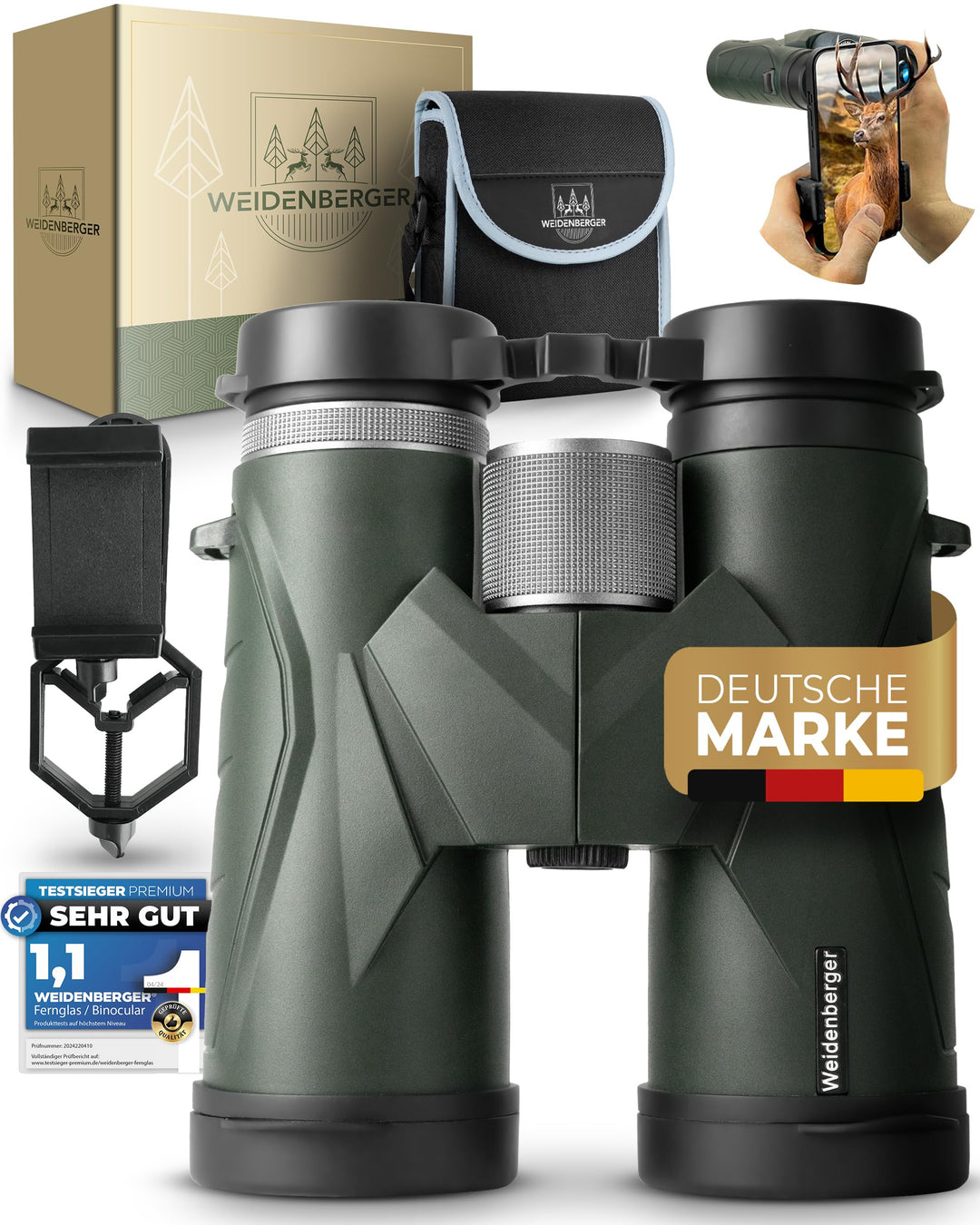 Fernglas 12x42 Magnesium mit Nitrogenfüllung wasserdicht für Erwachsene