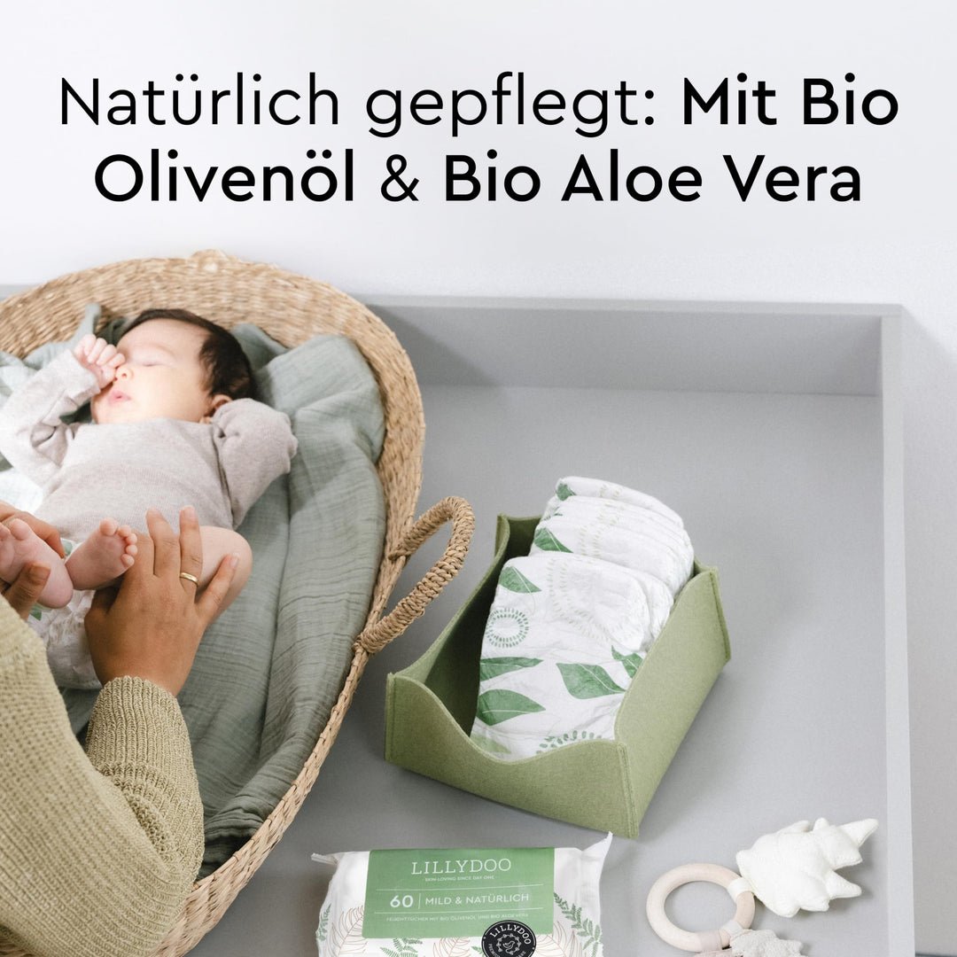 Baby Feuchttücher parfümfrei Bio Aloe Vera 900 Stück Vorratspack - Bild 3