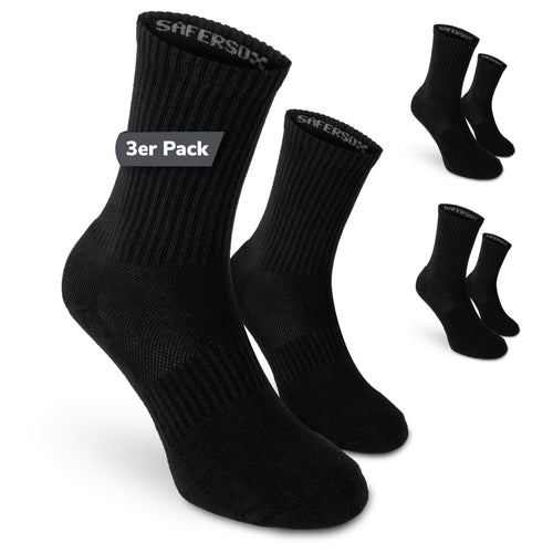 Mückenschutz Socken mit EBAAP 3 Paar Schwarz Gr. 35-38