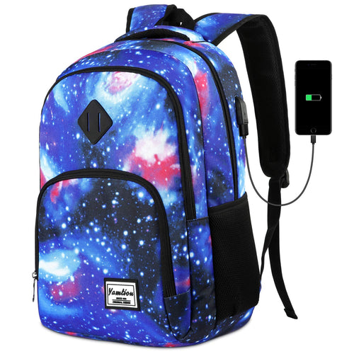 Rucksack Damen Jugendliche Oxford 35L mit USB-Anschluss