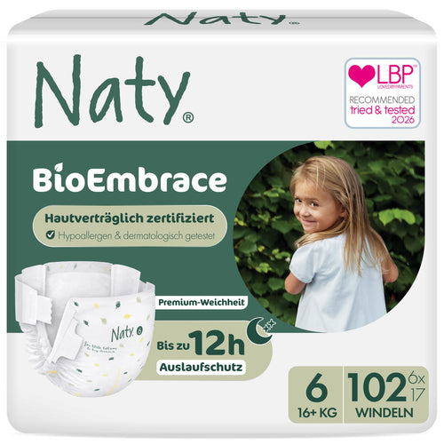 Baby Windeln pflanzenbasiert Grösse 6 (16+ kg) 102 Stück