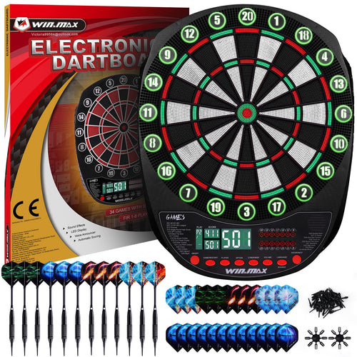 Elektronische Dartscheibe 34 Spiele 354 Varianten für bis zu 8 Spieler