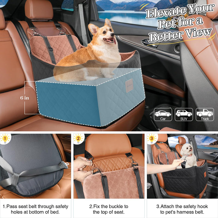 Hunde-Autositz mit Sitzerhöhung Memory-Schaum waschbar für kleine Hunde - Bild 6
