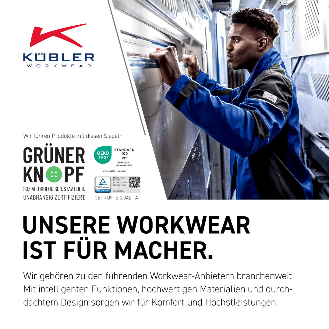 Arbeitsjacke Polyester-Baumwolle körpernah sandbraun/schwarz Gr. XS - Bild 2
