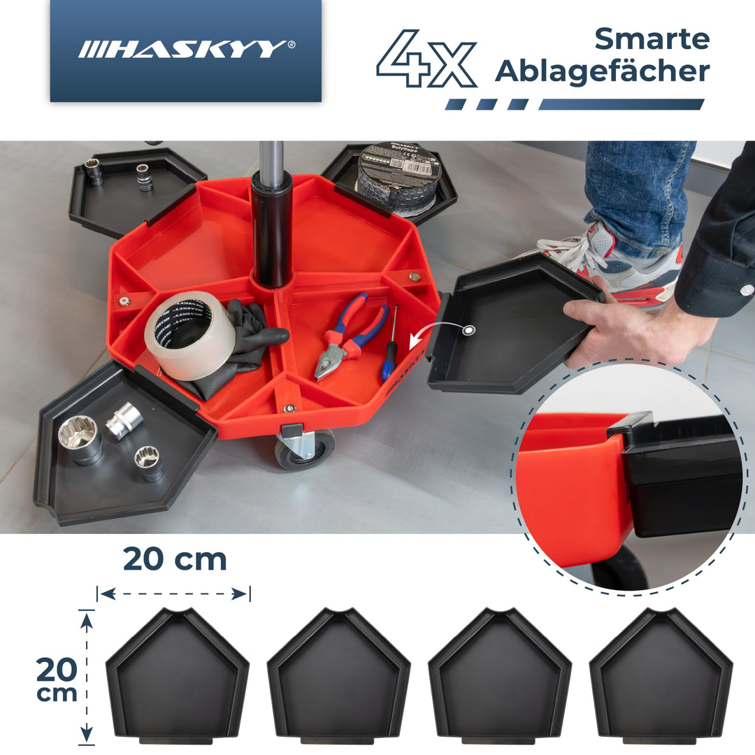 Werkstatthocker mit Rückenlehne höhenverstellbar 43–58 cm bis 150 kg - Bild 7