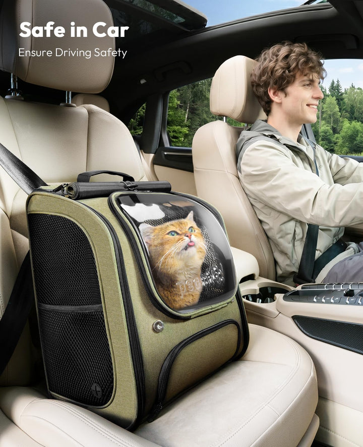 Haustier-Rucksack olivgrün für Katzen &amp; Hunde bis 5 kg - Bild 8