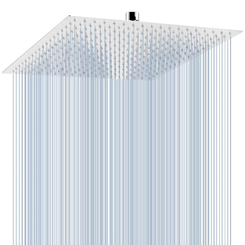 Regenduschkopf Edelstahl 304 quadratisch 40,5 cm Chrom Wand/Decke