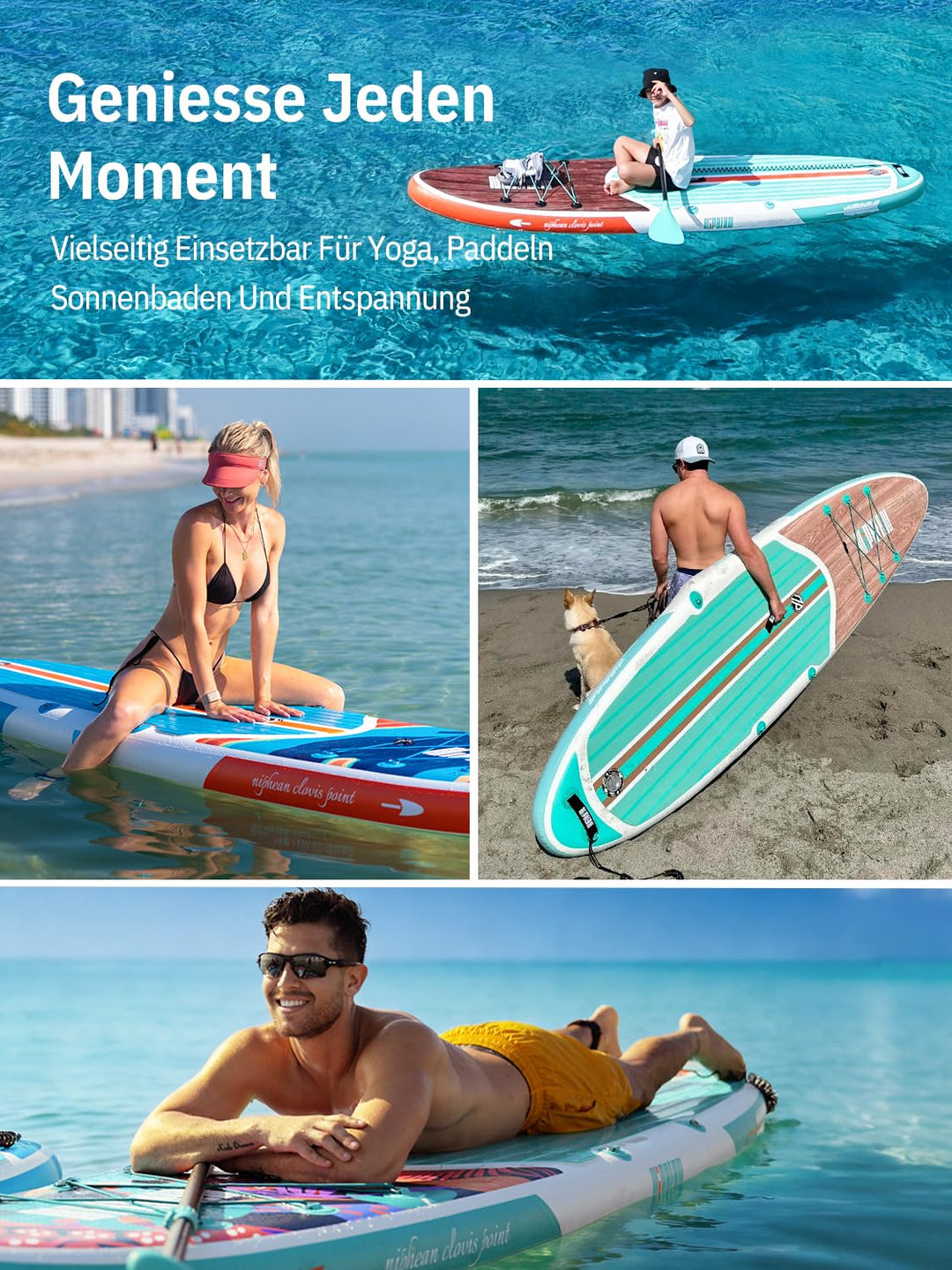 SUP Board aufblasbar mit Kayak-Sitz 200 kg Tragkraft Komplett-Set - Bild 7