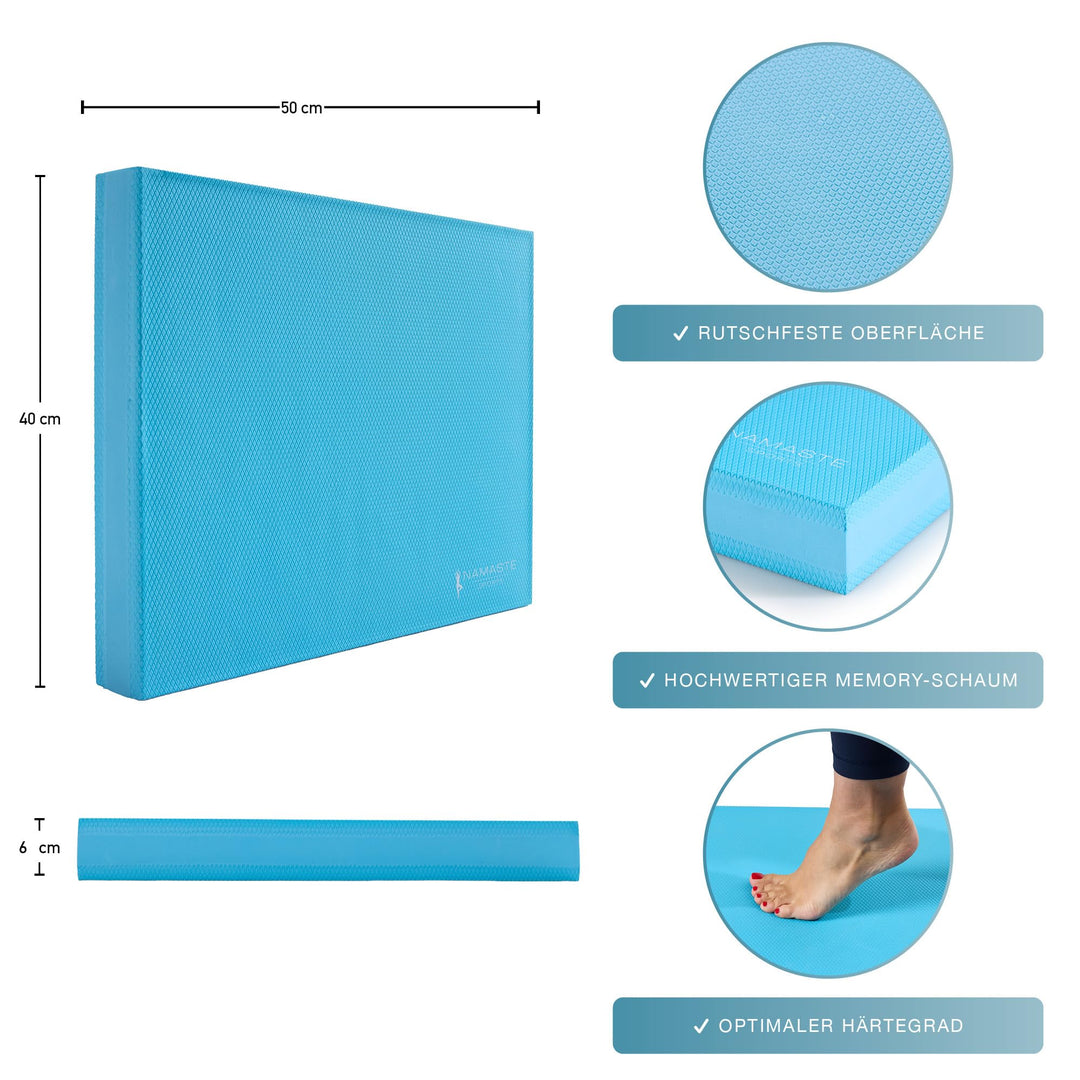 Balance Pad XXL Schaumstoff 50x40x6cm mit Widerstandsband für Physiotherapie - Bild 6
