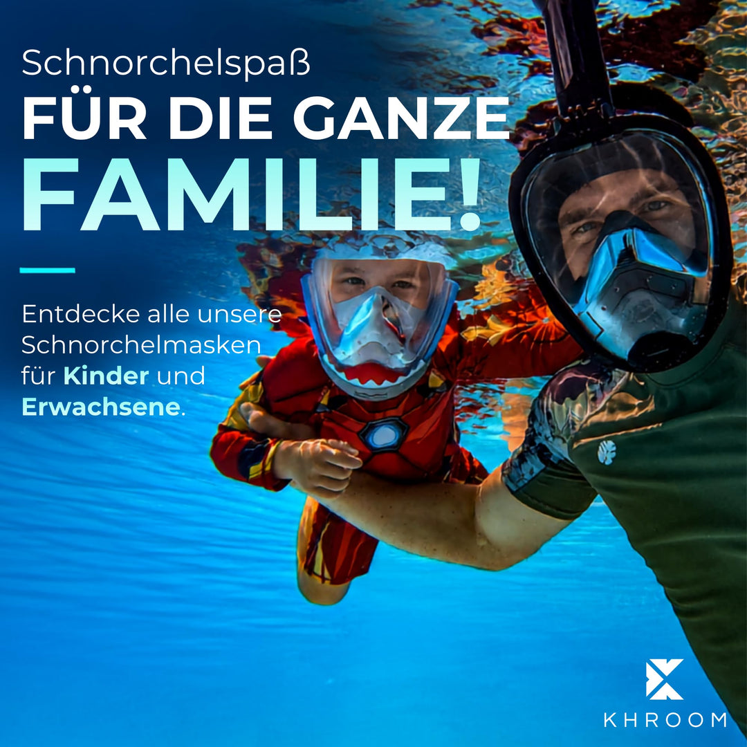 Schnorchelmaske Vollgesicht Erwachsene Anti-Beschlag mit Action-Cam-Halterung - Bild 8