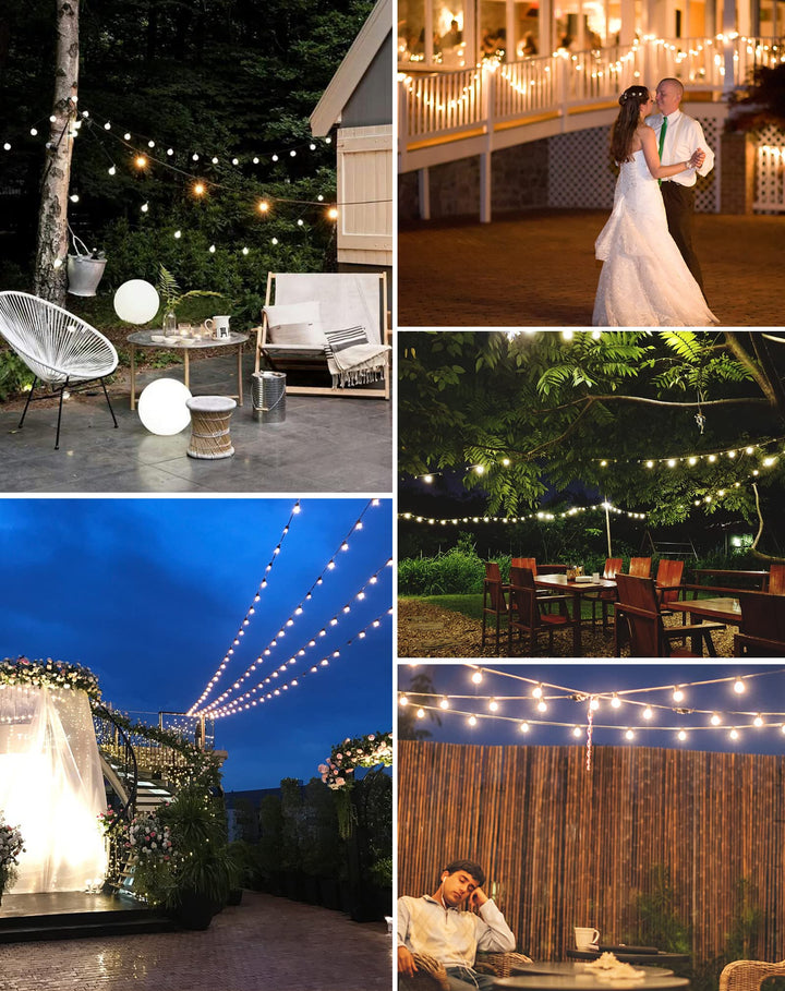 Lichterkette Aussen 30m mit 50 G40 LED Birnen warmweiss IP65 - Bild 7