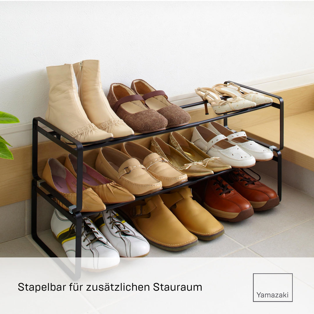 Schuhregal ausziehbar stapeelbar Stahl 41-70 cm fuer Flur - Bild 4