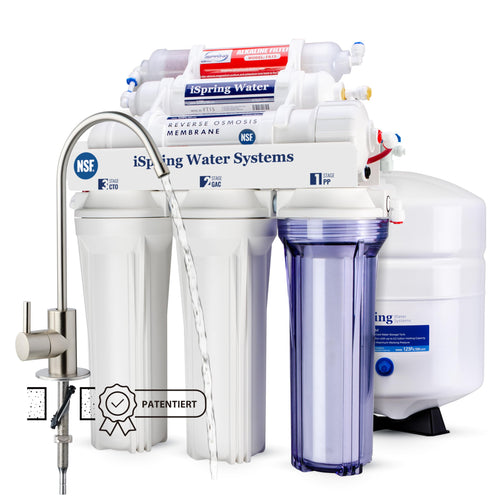 Umkehrosmose Wasserfilter 6-stufig mit Mineralboost unter Spüle