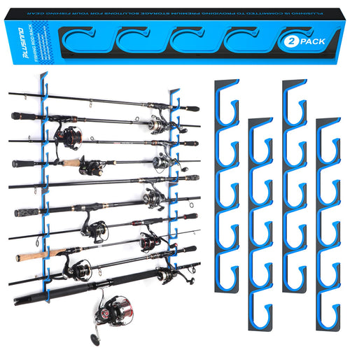 Angelrutenhalter Aluminium Wand/Decke für 10 Ruten 2er-Set