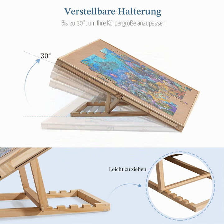 Puzzletisch mit Schubladen &amp; Winkelverstellung bis 1500 Teile - Bild 3
