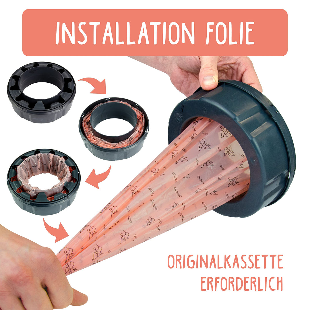Windeleimer Nachfüllfolie 16er-Pack für Kassetten kompatibel - Bild 3