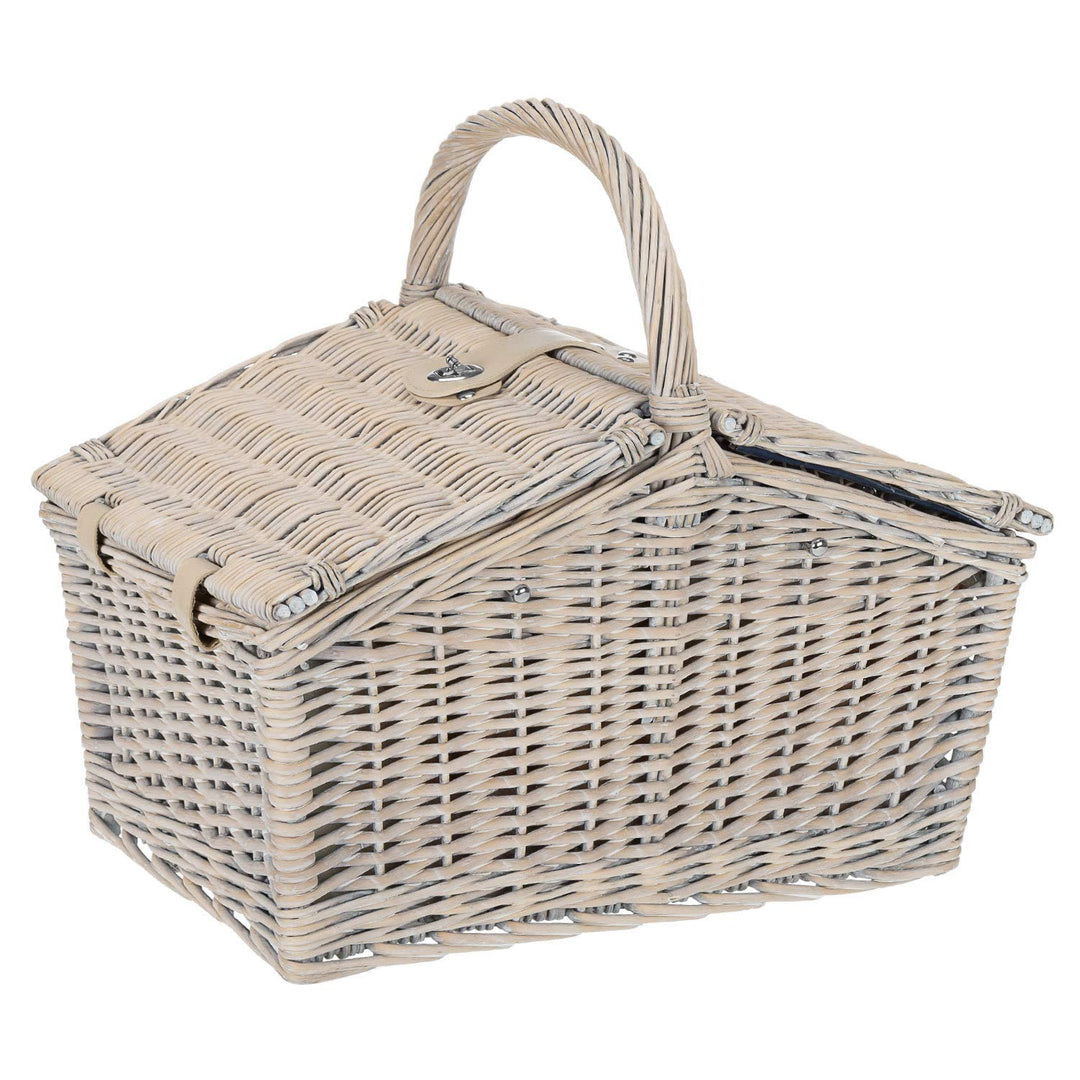 Picknickkorb Weide 23-teilig für 4 Personen mit Keramiktellern - Bild 3