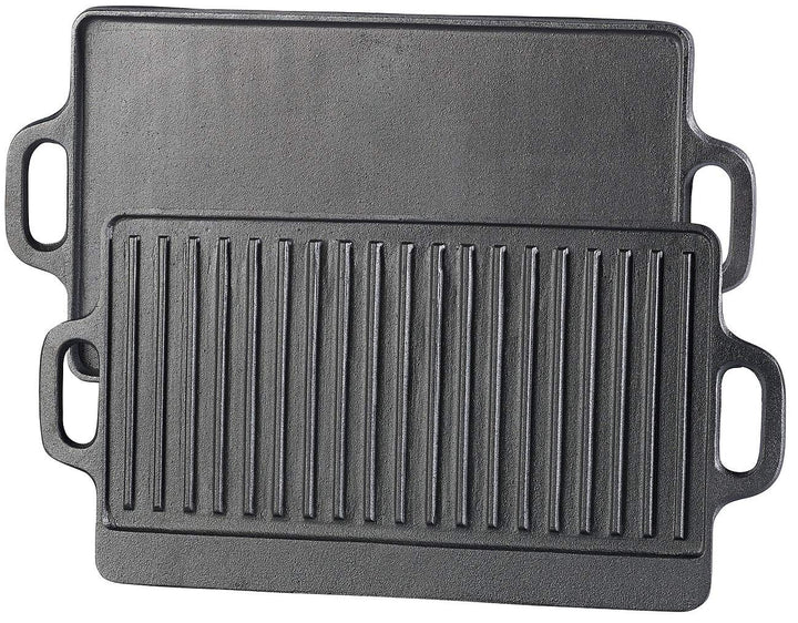 Gusseisen Grillplatte Wende-Set 2-teilig 46x23 cm für Grill und Ofen - Bild 9