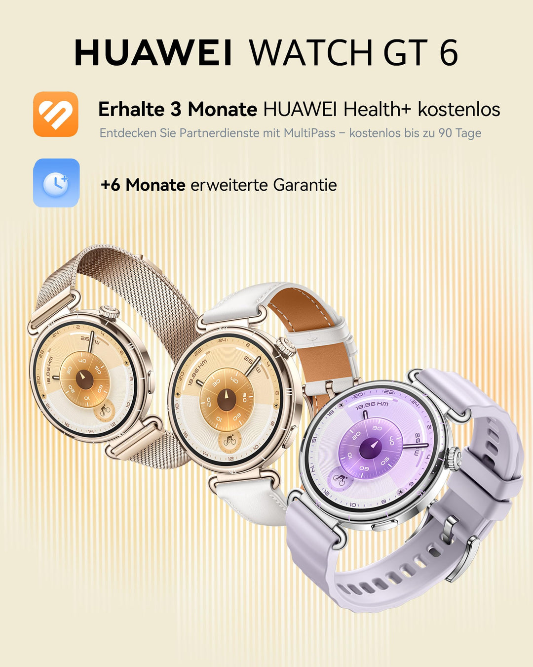 Smartwatch GPS 41mm AMOLED 14 Tage Akku Lila - Bild 2